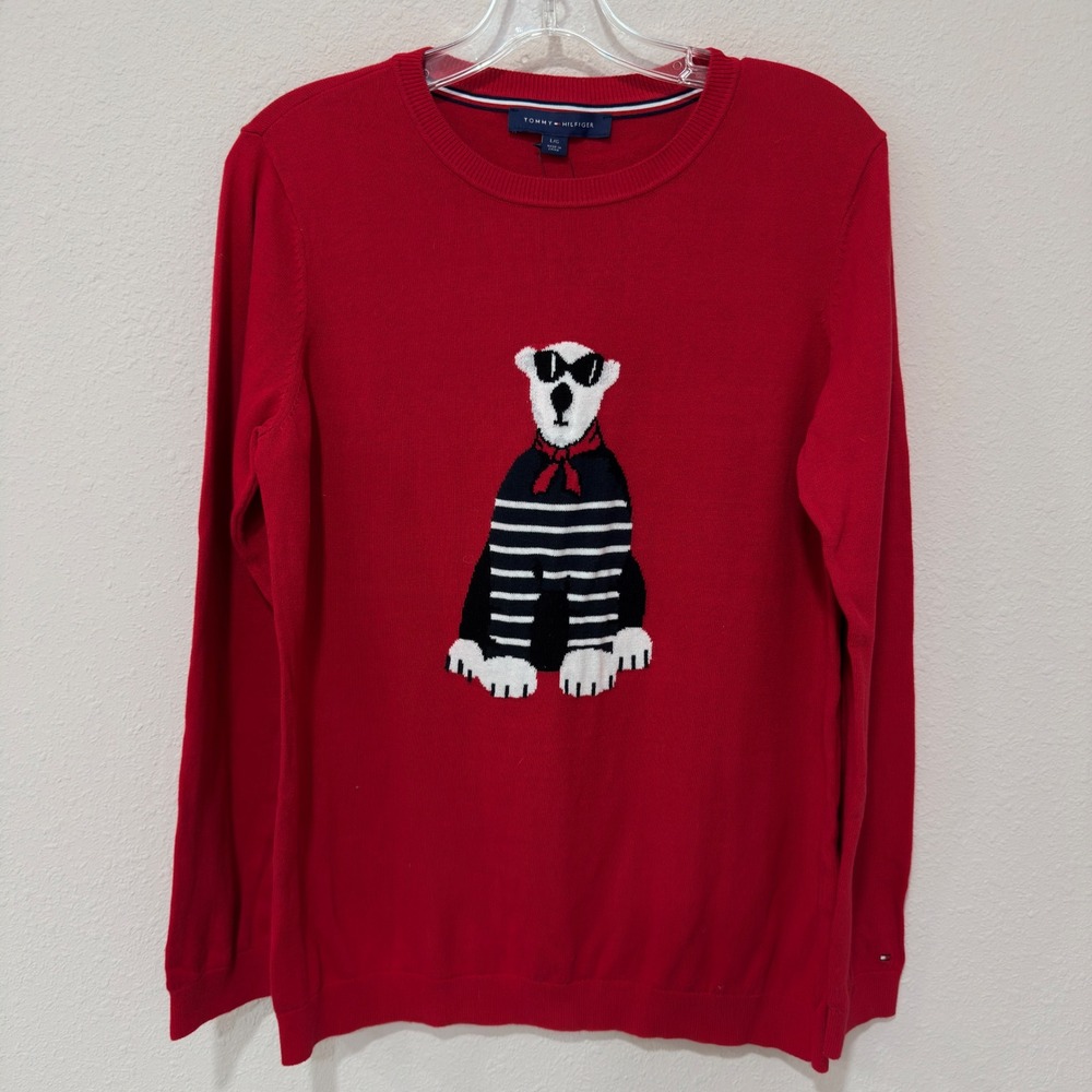 Tommy Hilfiger Women Sweater Large Holiday Christmas Whimsical